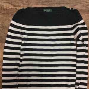 Striped long sleeve sweater